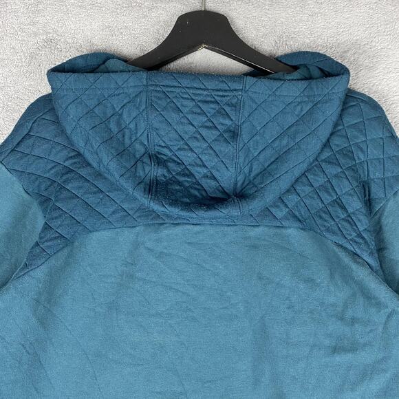 Columbia Hoodie Pullover Mens Large Blue Quilted Hood Outdoor Activewear AM5304 - Picture 8 of 16
